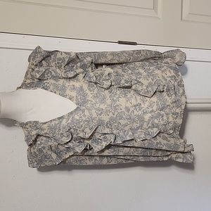 RUFFLE DETAIL FLORAL TOP